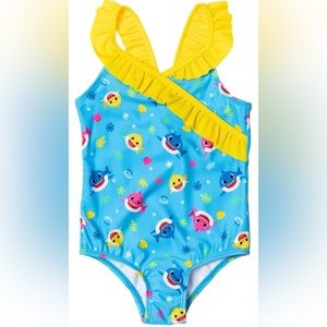 Baby Shark 2T girls one piece bathing suit